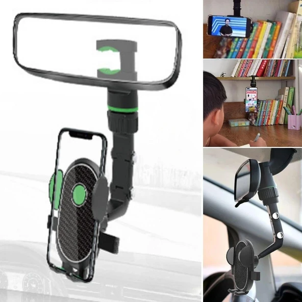 Dikiz Aynasına Takılabilen Eklemli Telefon Tutucu Aparat-Findit - Resim 4