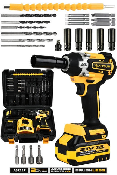 Assur Pro Kömürsüz 21V Çift Akülü 450NM Somun Sıkma Sökme ürün görseli 1