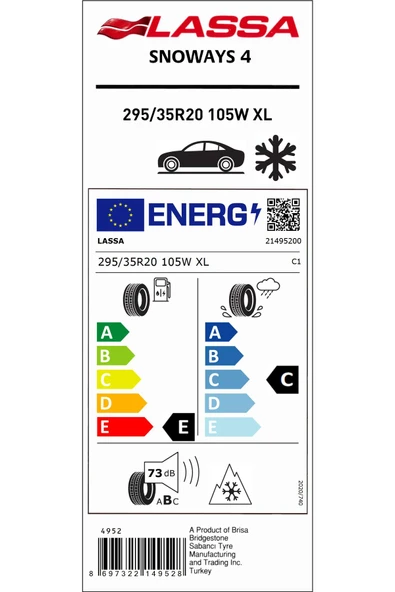 295/35R20 105W XL M+S SFM SNOWAYS 4 OTO KIŞ LASTİĞİ (ÜRETİM YILI:2025) - 2