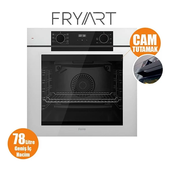 Ferre Fryart Serisi Beyaz Set (SC406-WFA + QEP63CB +D078 ) - Döküm Izgara / 65 cm Ocak - Resim 5