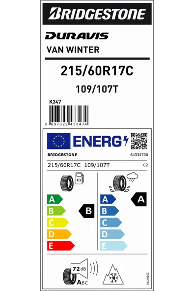 215/60R17C 109/107T 8PR,TL M+S SFM DURAVIS VAN WINTER EV HAFİF TİCARİ KIŞ LASTİĞİ (ÜRETİM YILI:2025)