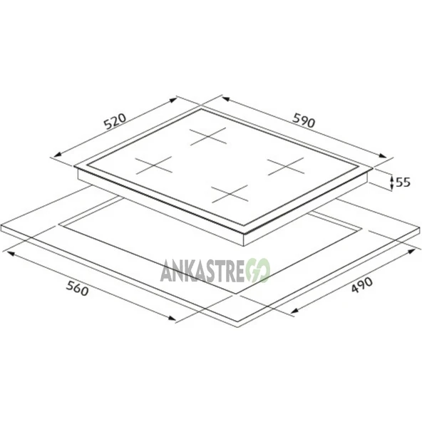 Silverline BO6502B02 - CS5343B01 Siyah Cam Ankastre Set - Resim 5