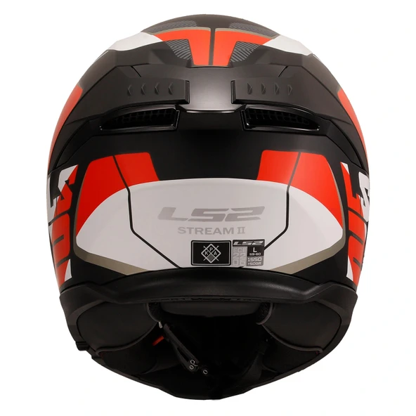 LS2 STREAM 2 ROAD MAT SİYAH-KIRMIZI-BEYAZ-GRİ KASK - 6