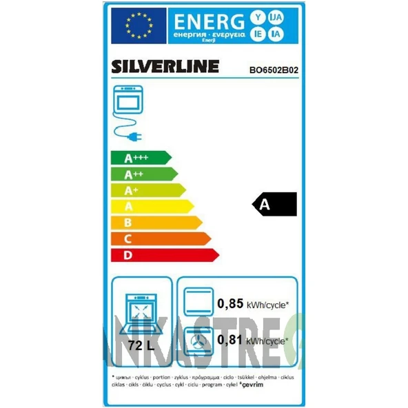 Silverline BO6502B02 - CS5343B01 Siyah Cam Ankastre Set - Resim 4