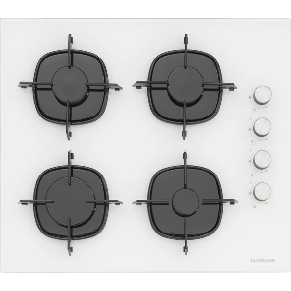 Silverline BO6504W01 - CS5335W01 Beyaz Cam Ankastre Set - Resim 3