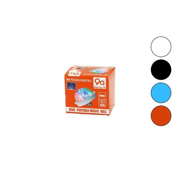 USB  DİSKO LAMBA 4W   MİNİ UFO MODEL=ÇAP:5CM -- Y: 4.5CM   DC-5V (2818) ürün görseli 1