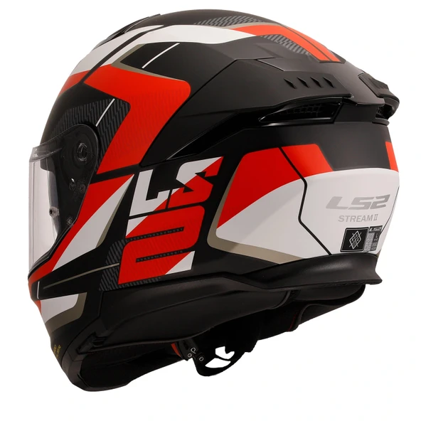 LS2 STREAM 2 ROAD MAT SİYAH-KIRMIZI-BEYAZ-GRİ KASK - 5