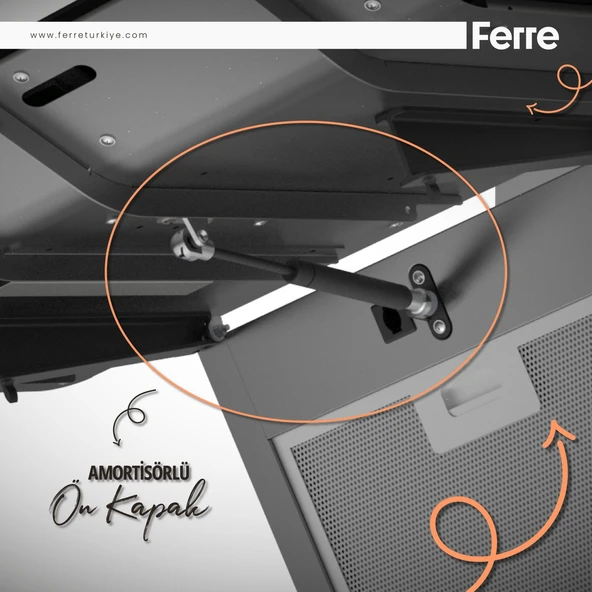 Ferre Fryart Serisi Airfry Pişirme Gri Set (ED078 + XE63CPR +D082 ) - Resim 3