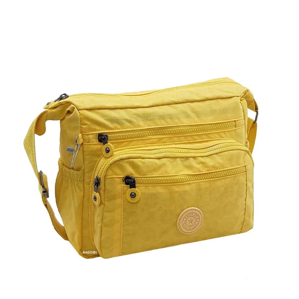 Baginn Klinkır Kadın Postacı Çanta Çok Cepli Çapraz Askılı Yağmura Dayanıklı Kumaş - 11