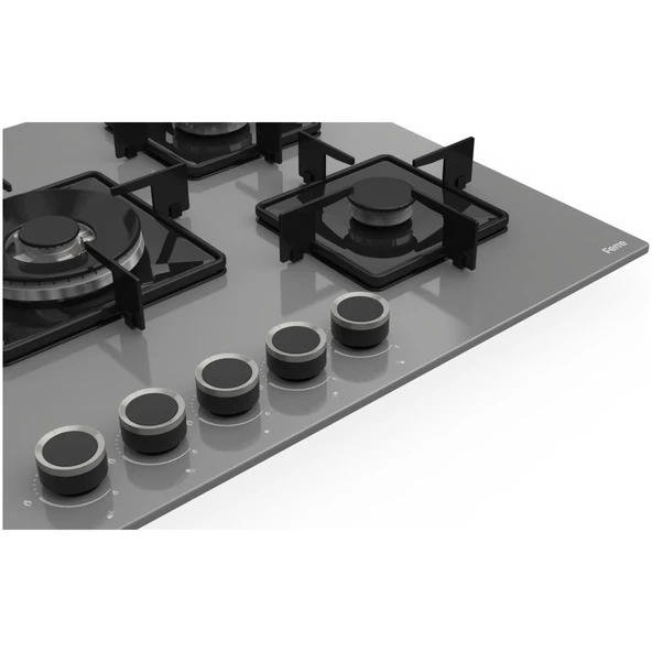 Ferre Ss Serisi Gri 5 Gözlü Ankastre Set ( QBL62CPR-SS038-D082 ) - Resim 3