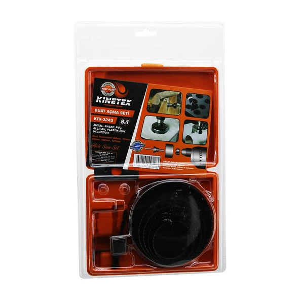 8İN1 BUAT AÇMA PANÇ SETİ METAL - AHŞAP - PVC - ALÇIPAN - PLS. 64-73-89-102-127MM KTX-3243 (2818) ürün görseli 1