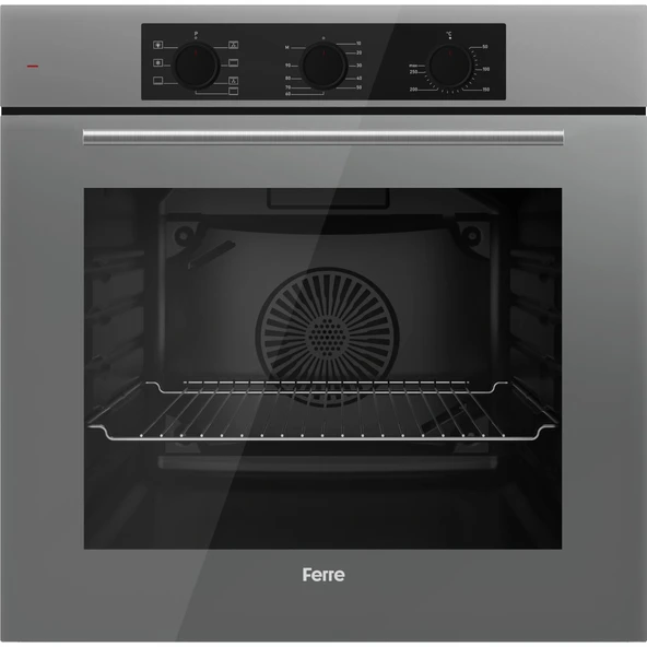 Ferre Ss Serisi Gri 5 Gözlü Ankastre Set ( QBL62CPR-SS038-D079 ) - Resim 2