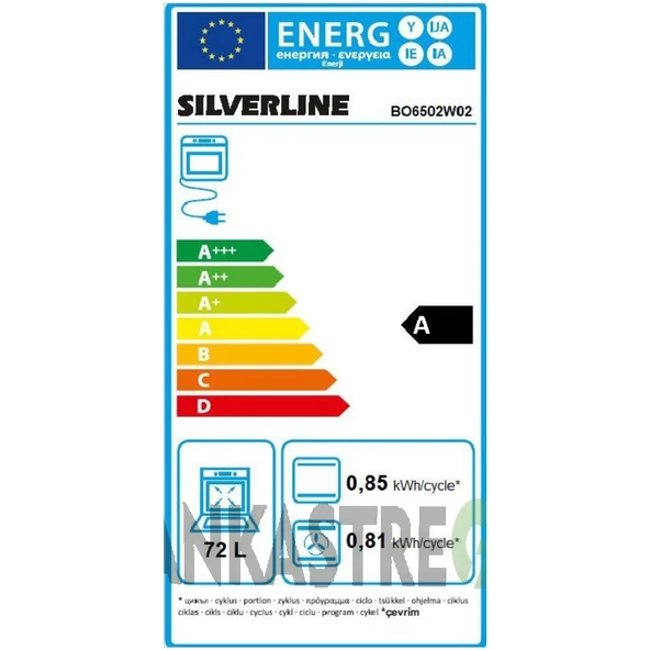 Silverline 2'li ikili BO6502W02 - CS5365W01 Beyaz Cam Ankastre Set - Resim 4