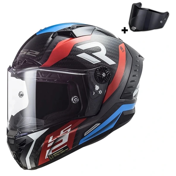 LS2 THUNDER KARBON SUPRA KIRMIZI-MAVİ KASK - 3