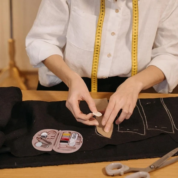 Çok Fonksiyonlu Mini Çanta Boy Seyahat Tipi Dikiş Seti (2818) - Resim 2