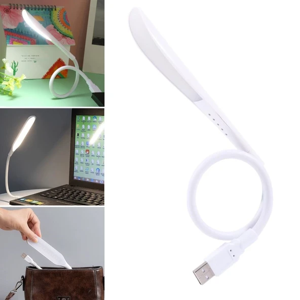 USB Girişli 14 Ledli 3 Kademeli Dokunmatik Masa/Kitap Okuma Lambası Ledi Beyaz (2818) ürün görseli 1