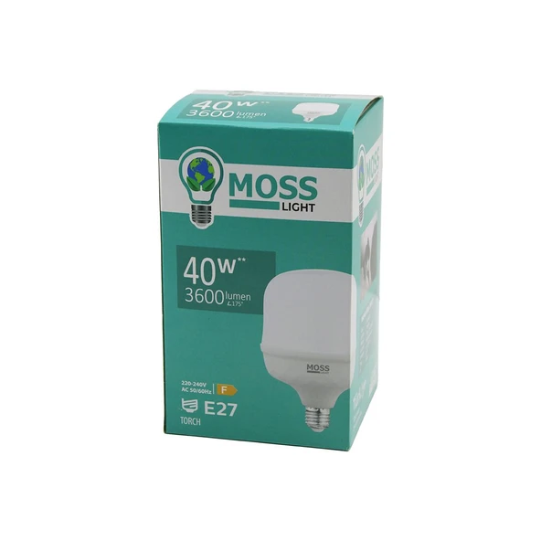 40W  TORCH  LED AMPUL PLASTİK E27 3600LUMEN L175° 5000 SAAT ÖMÜR IP20 185-265V AC  MS-3098 (2818) ürün görseli