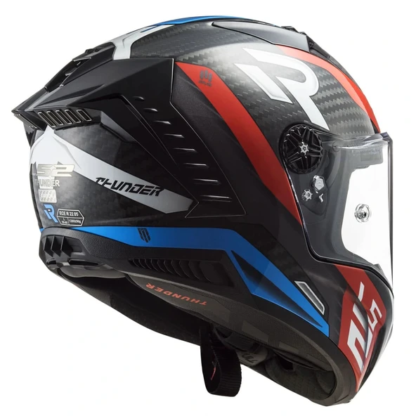 LS2 THUNDER KARBON SUPRA KIRMIZI-MAVİ KASK - 2
