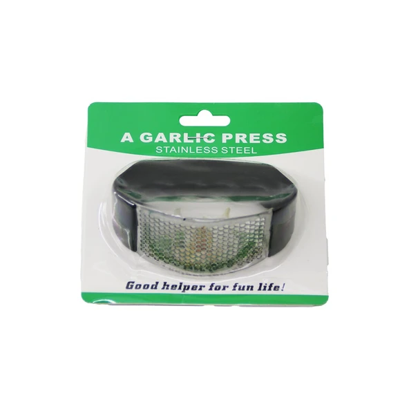 GARLIC PRESS  METAL ZIRH MODELİ SARIMSAK EZİCİ  PLASTİK TUTAMAÇLI (2818)