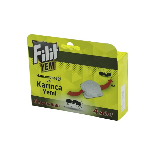FİLİT  4PCS  KARINCA - HAMAM BÖCEK  YEMİ   6AY ETKİLİ - İSTASYON   YEM: 1.5GR X 4AD.=6GR (2818) ürün görseli 1
