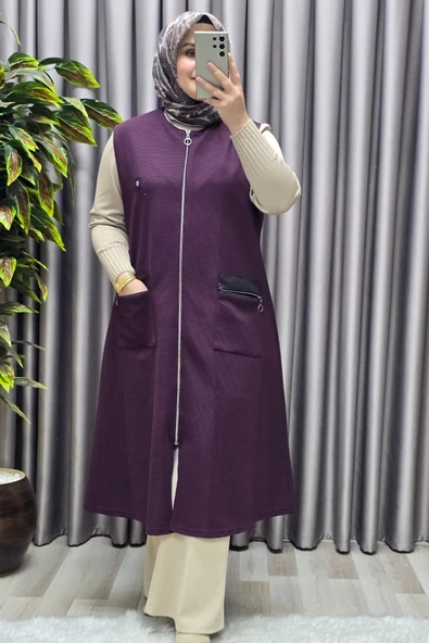 Kadın Tesettür Giyim Büyük Beden Ottoman Yelek ürün görseli