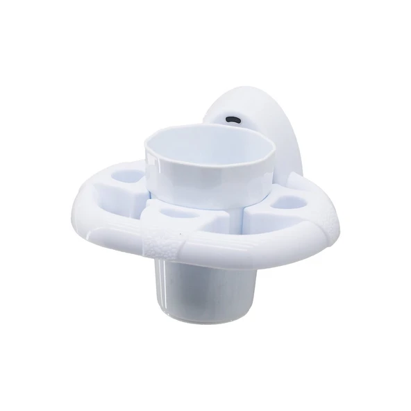 DİŞ FIRÇALIK  BEYAZ PLASTİK YAPIŞKANLI - DUVARA MONTE (5224) AZ-5224Gok150567 ürün görseli 1