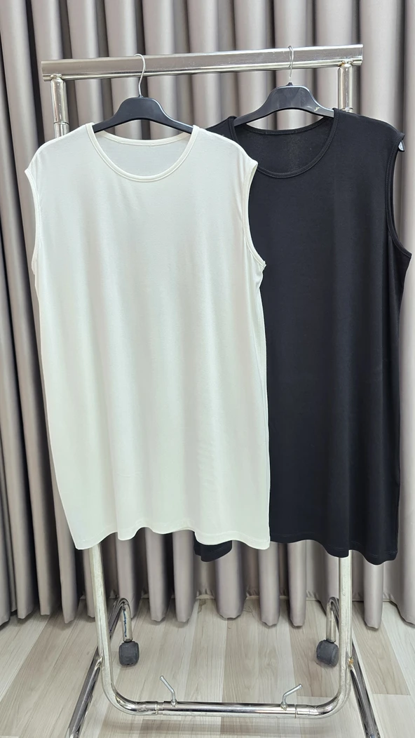 Kadın Tesettür Sıfır Kol Kurtarıcı İçlik Tunik - Resim 6