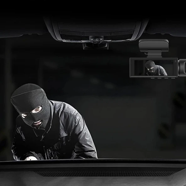 WiFi Destekli Araç İçi & Dışı Çift Kameralı Dikiz Aynası Kamera (2818) - 4