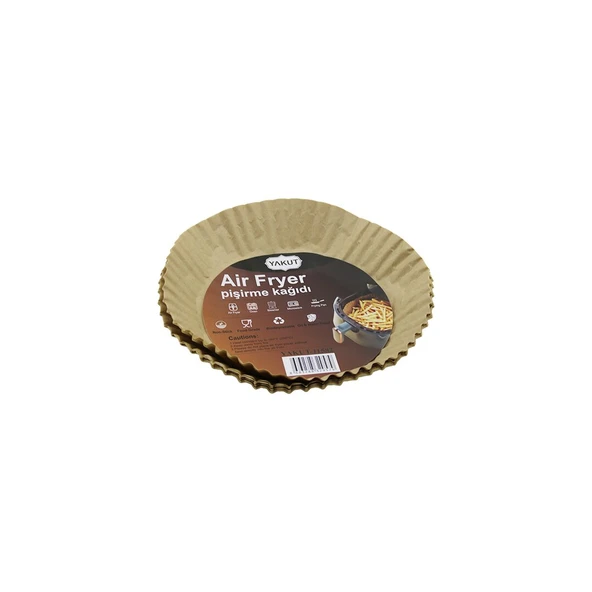 25PCS KÜÇÜK=TABAN 16CM-AĞIZ:22CM TABAK MODEL YUVARLAK AİR FRYER PİŞİRME KALIP KAĞIT 200 DERECEDAYANIKLI (2818) ürün görseli