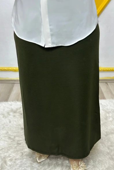 Kadın Tesettür Giyim Büyük Beden Ottoman Etek - Resim 3