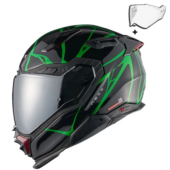 NEXX X.WST 3 B-SIDE SİYAH YEŞİL KASK - 5