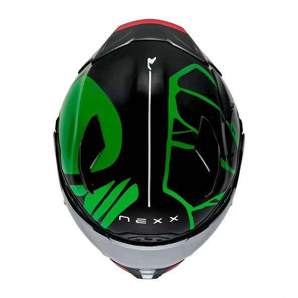 NEXX X.WST 3 B-SIDE SİYAH YEŞİL KASK - 4