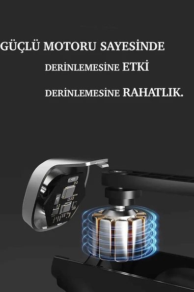 Mini Profesyonel Şarjlı Masaj Aleti 4 Başlıklı KH-800 (2818) - Resim 3