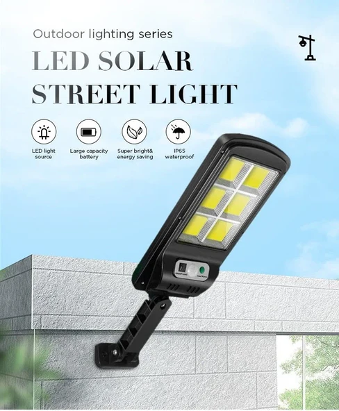 LED Solar Güneş Enerjili Bahçe Sokak Aydınlatma Işığı (2818) - Resim 5