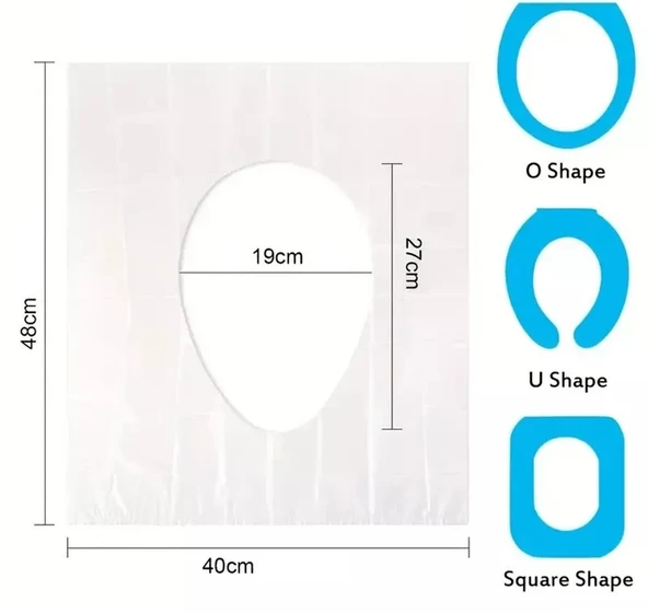 Hijyenik Tek Kullanımlık Klozet Kapağı Poşeti 50 Adet POŞETLİ (2818) - Resim 5