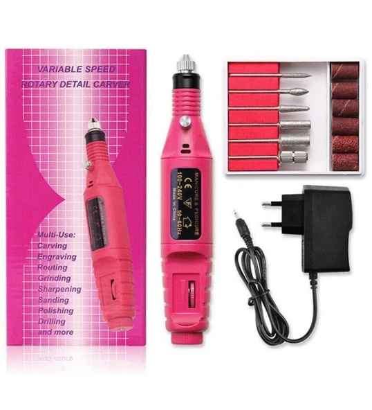 Elektrikli Manikür Pedikür Törpüsü Profesyonel Bakım Süsleme Elektrikli Tırnak Törpü Makinesi (2818) - 2