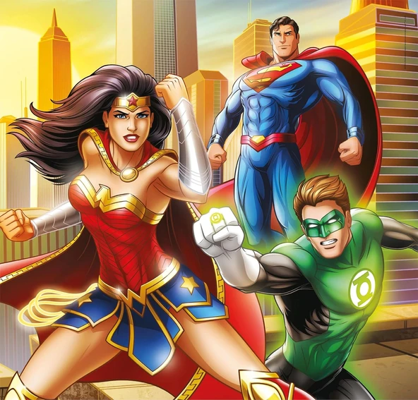 CLEMENTONI 25296 Super Kolor DC Justice League 3x48 Parça Puzzle - 2