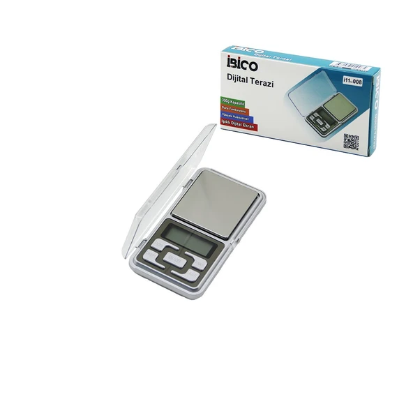 MİNİ=6X12CM HASSAS TARTI - TERAZİ 300GR/0.01GR ŞEFFAF PLS.KAPAKLI - PİLLİ= 2PCS İNCE (2818) ürün görseli 1