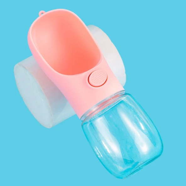 450 ml Taşınabilir Butonlu Evcil Hayvan Suluğu (2818) - Resim 3