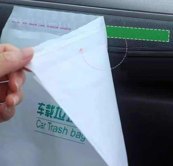 Pratik Su Geçirmez Oto Araba Çöp Poşeti Yapışkanlı 20 Adet (2818) - Resim 3