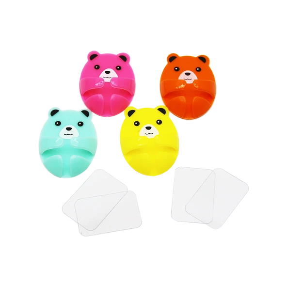 4 PARÇA  RENKLİ BÜYÜK AYICIK KABLO TUTACAK (5284) ürün görseli