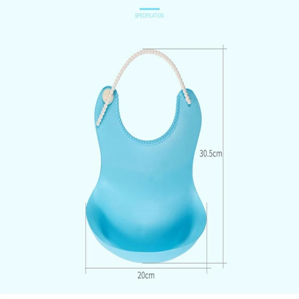 Çocuk Bebek Mama Önlüğü Dökülme Engelleyici Bükülebilir Mavi (5224) AZ-52249055360 - Resim 5