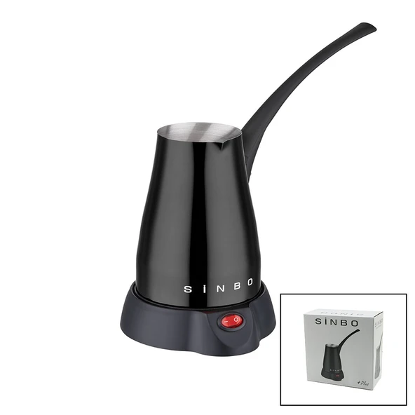 SİYAH ELEKTİRKLİ CEZVE TÜRK KAHVE MAKİNESİ 5 FİNCAN - 400ML HAZNE PASLANMAZ ÇELİK 360 DERECE DÖNEBİLME SCM-2960 (2818) ürün görseli