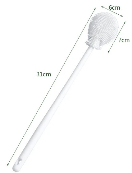 Kavanoz ve Biberon Yıkama Fırçası Silikon Beyaz (2818) - Resim 3