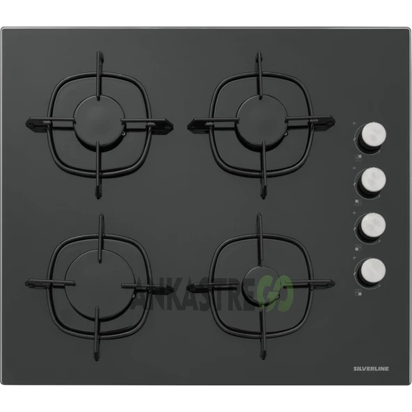 Silverline BO6503B01 - CS5335B01 - 3457 Soho 60 Siyah Cam Ankastre Set - 2