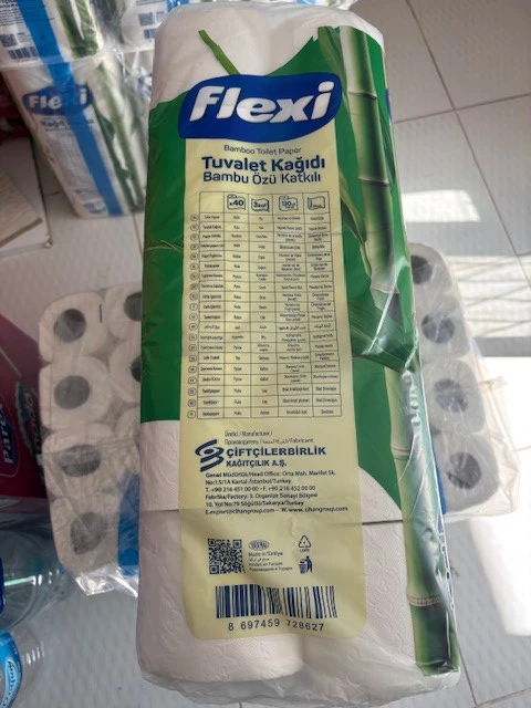 flexi  BAMBU ÖZÜ KATKILI TUVALET KAĞIDI 40 AD - Resim 2