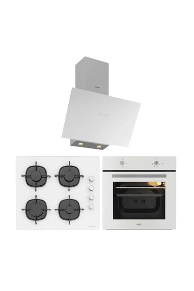 Silverline Esty Karma Ankastre Set ( Esty AEF6601W04 - CS5335W02 - 3481 Flam Beyaz ) ürün görseli 1