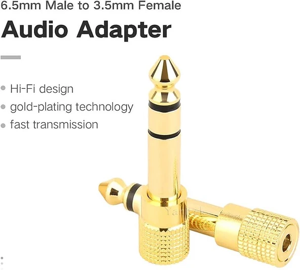 PrimeX PX-4458 6.3 mm Erkek To 3.5 mm Dişi Çevirici Dönüştürücü Jack Adaptörü, 6.3mm Ses Koonektör - 7