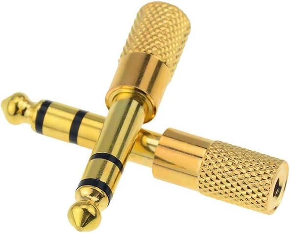 PrimeX PX-4458 6.3 mm Erkek To 3.5 mm Dişi Çevirici Dönüştürücü Jack Adaptörü, 6.3mm Ses Koonektör - 2