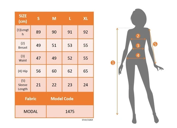 Kadın Kısa Kollu V Yakalı Leopar Desen Detaylı Modal Elbise - Resim 6